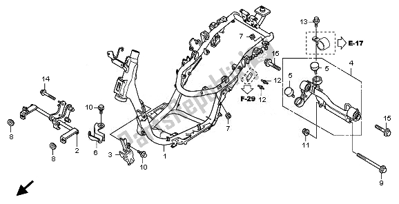 Todas las partes para Cuerpo Del Marco de Honda SH 150R 2011