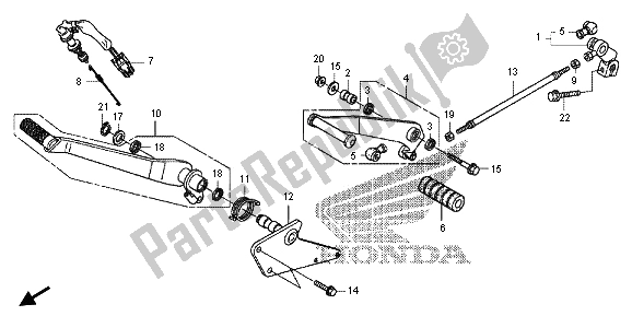 Todas las partes para Pedal de Honda VT 1300 CXA 2013