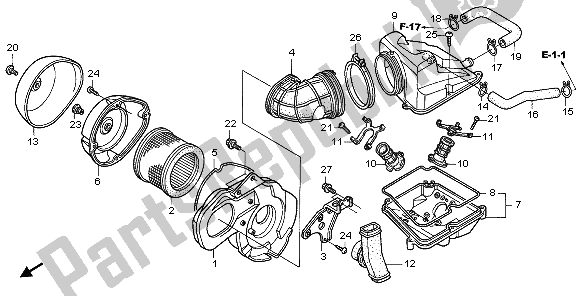 Tutte le parti per il Filtro Dell'aria del Honda VT 125C 2006