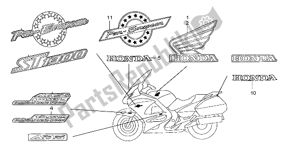 Todas las partes para Marca de Honda ST 1300 2006