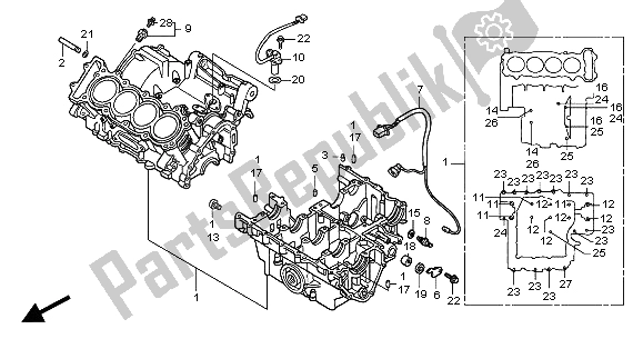 Wszystkie części do Korbowód Honda CB 900F Hornet 2004