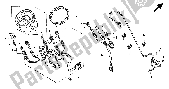 Todas las partes para Metro (kmh) de Honda VT 750C2 2000