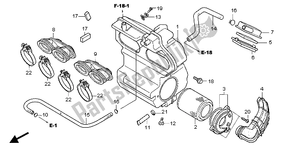 Todas las partes para Filtro De Aire de Honda CBF 600N 2007