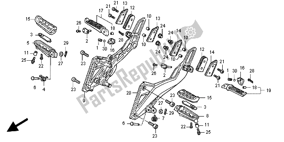 All parts for the Step of the Honda CBR 600F 2012