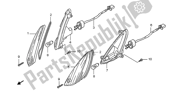 All parts for the Winker of the Honda PES 125R 2013