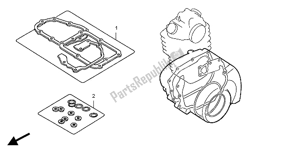 All parts for the Eop-2 Gasket Kit B of the Honda CBR 125R 2004