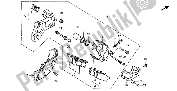 Todas las partes para Panel De Freno Trasero de Honda XR 600R 1992