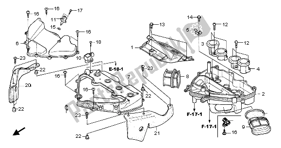 Alle onderdelen voor de Luchtfilter van de Honda CBR 600 RR 2003