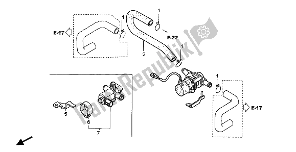 All parts for the Air Injection Valve of the Honda GL 1800 2007