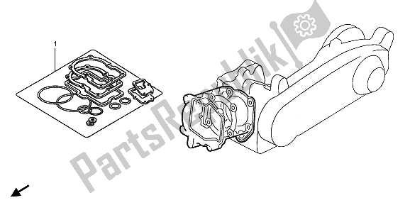 All parts for the Eop-1 Gasket Kit A of the Honda SH 125S 2011