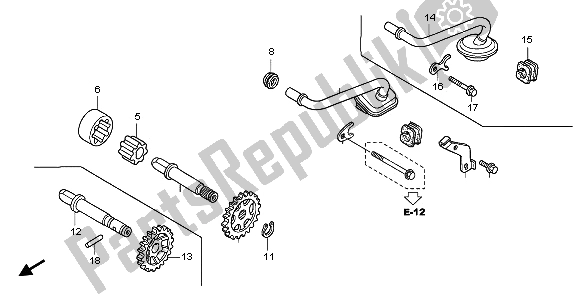 All parts for the Oil Pump of the Honda TRX 450 ER Sportrax 2006