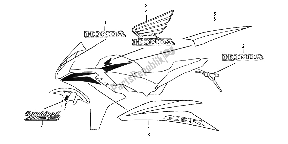 All parts for the Mark of the Honda CBR 600 FA 2012