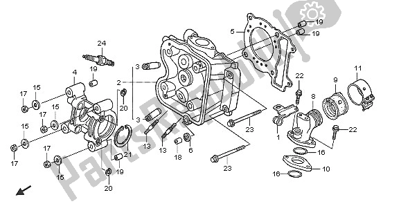 Tutte le parti per il Testata del Honda SH 150 2005