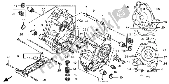 Tutte le parti per il Carter del Honda FJS 600D 2011