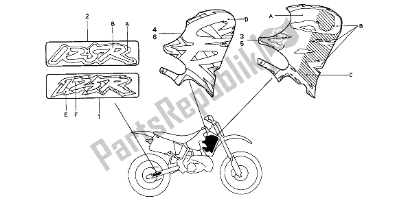 Todas las partes para Marca de Honda CR 125R 1993