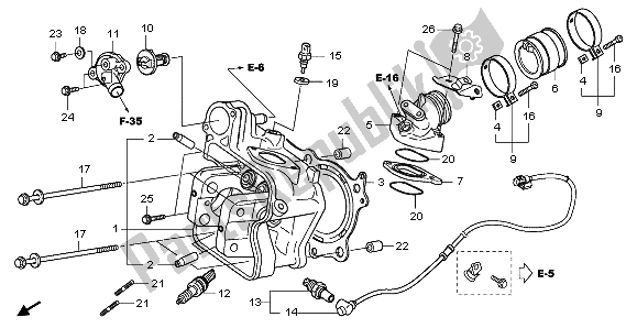 All parts for the Cylinder Head of the Honda NSS 250A 2009