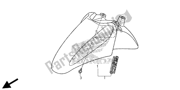 Tutte le parti per il Parafango Anteriore del Honda SH 300R 2013