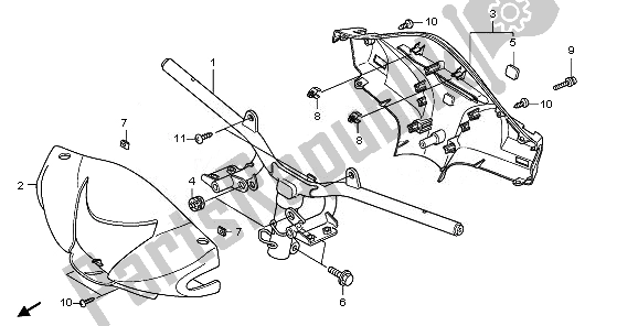 All parts for the Handle Pipe & Handle Cover of the Honda SH 300A 2007