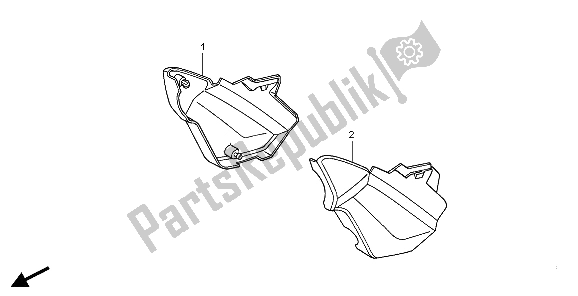 All parts for the Side Cover of the Honda CBF 600 NA 2007