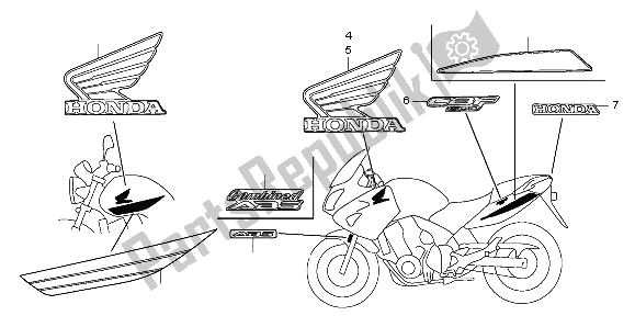 Tutte le parti per il Marchio del Honda CBF 600 SA 2006