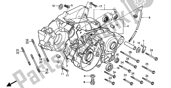 Todas las partes para Caja Del Cigüeñal de Honda CR 80R 1989