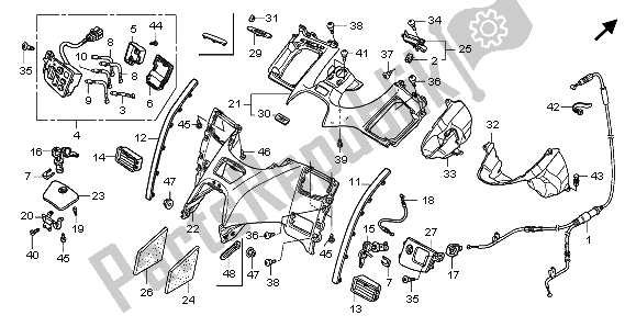 All parts for the Shelter of the Honda GL 1800 2007