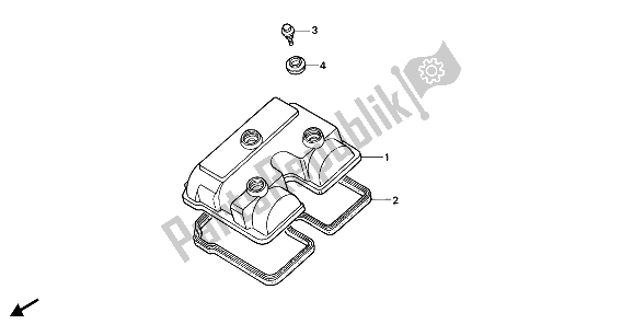 Tutte le parti per il Coperchio Della Testata del Honda NX 250 1988