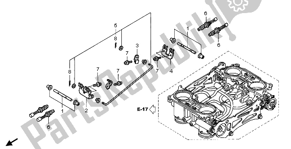 Tutte le parti per il Corpo Farfallato (parti Componenti) del Honda VFR 800 2006