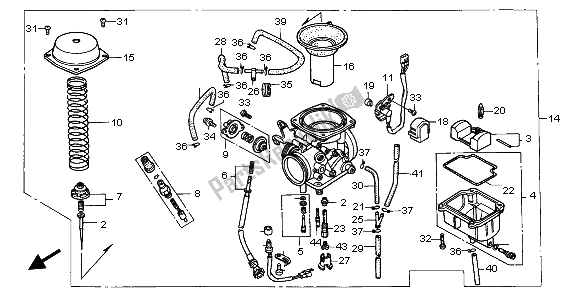 Todas las partes para Carburador de Honda FX 650 1999