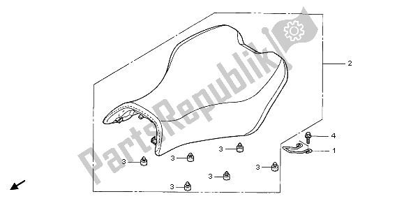 All parts for the Seat of the Honda TRX 650 FA Fourtrax Rincon 2004