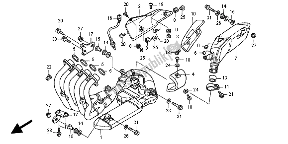 All parts for the Exhaust Muffler of the Honda CBR 600F 2012