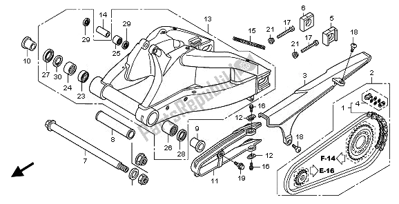 Toutes les pièces pour le Bras Oscillant du Honda CBR 1000 RR 2010