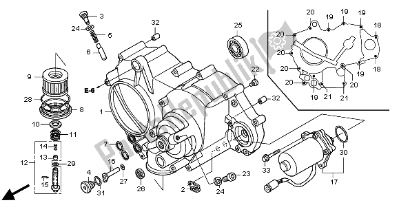 All parts for the Front Crankcase Cover of the Honda TRX 500 FA Fourtrax Foreman Rubican 2009