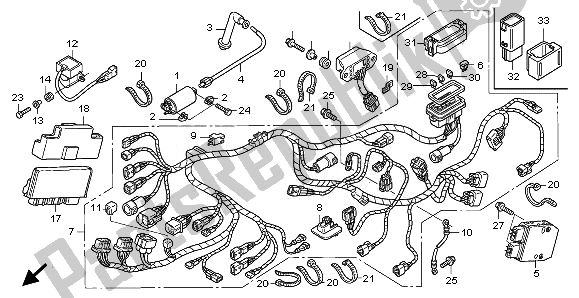 All parts for the Wire Harness of the Honda TRX 680 FA Fourtrax Rincon 2008