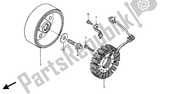 All parts for the Generator of the Honda CBF 600 NA 2004