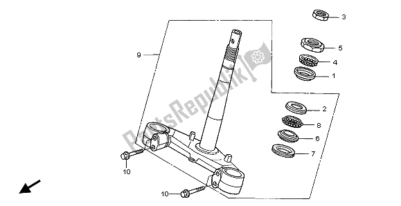 All parts for the Steering Stem of the Honda SH 125S 2008