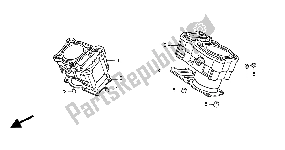 Wszystkie części do Cylinder Honda XL 650V Transalp 2000