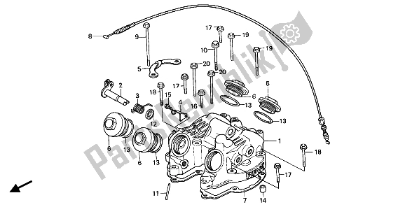 Todas las partes para Cubierta De Tapa De Cilindro de Honda XR 600R 1985