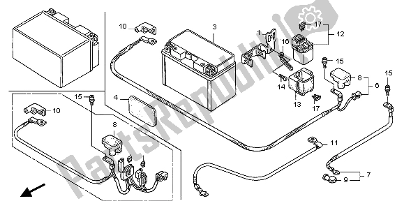 Tutte le parti per il Batteria del Honda CB 1300 2007