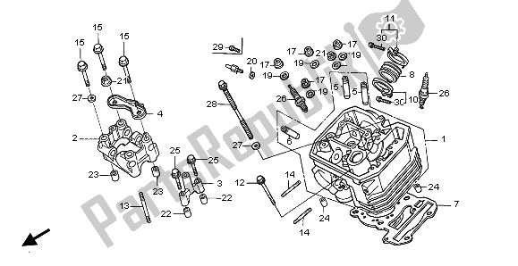 Tutte le parti per il Testata Anteriore del Honda NT 650V 1999