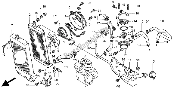 Tutte le parti per il Termosifone del Honda VT 750C2 1997