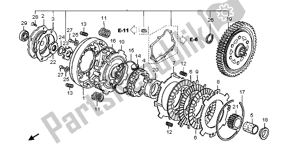 All parts for the Clutch of the Honda XR 70R 1998