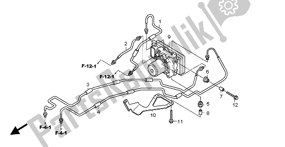 All parts for the Abs Modulator of the Honda CBF 600 SA 2006