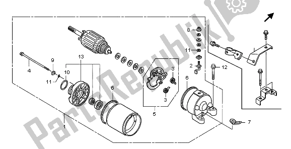 Todas las partes para Motor De Arranque de Honda TRX 400 EX Sportrax 2003