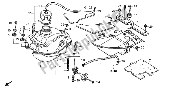 Todas las partes para Depósito De Combustible de Honda TRX 250X 2011