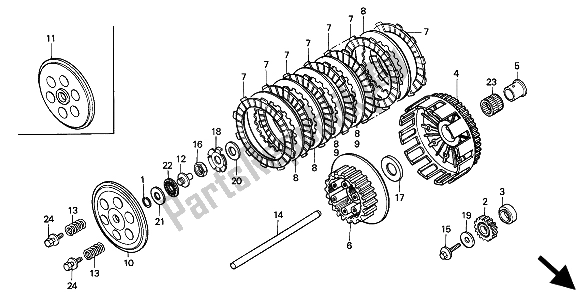 Todas las partes para Embrague de Honda CR 250R 1994