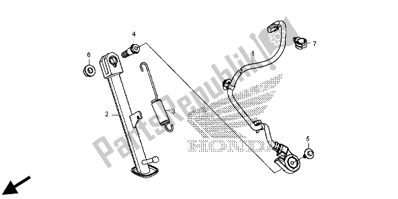 All parts for the Stand of the Honda CB 500F 2013