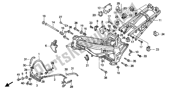 All parts for the Frame Body of the Honda VFR 750F 1993