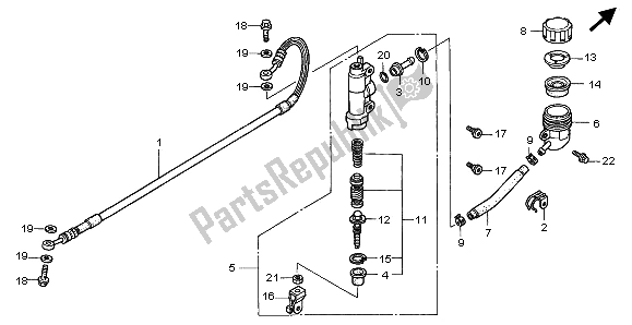 Wszystkie części do Rr. G?ówny Cylinder Hamulca Honda CR 250R 2001