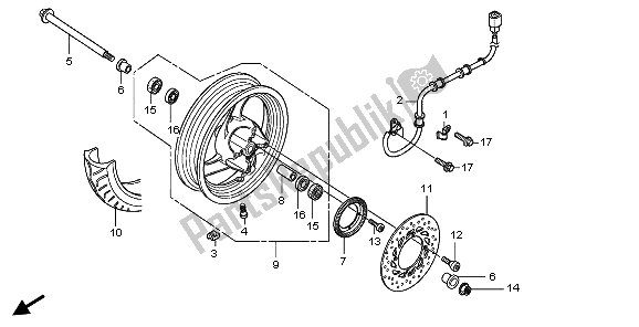 Todas las partes para Rueda Delantera de Honda FES 125A 2009